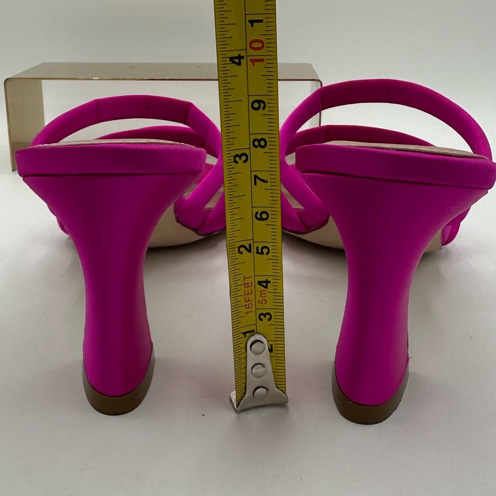 COLE HAAN Barbie Pink Satin Adella Sandal Heels | Size 8.5 - Picture 14 of 16